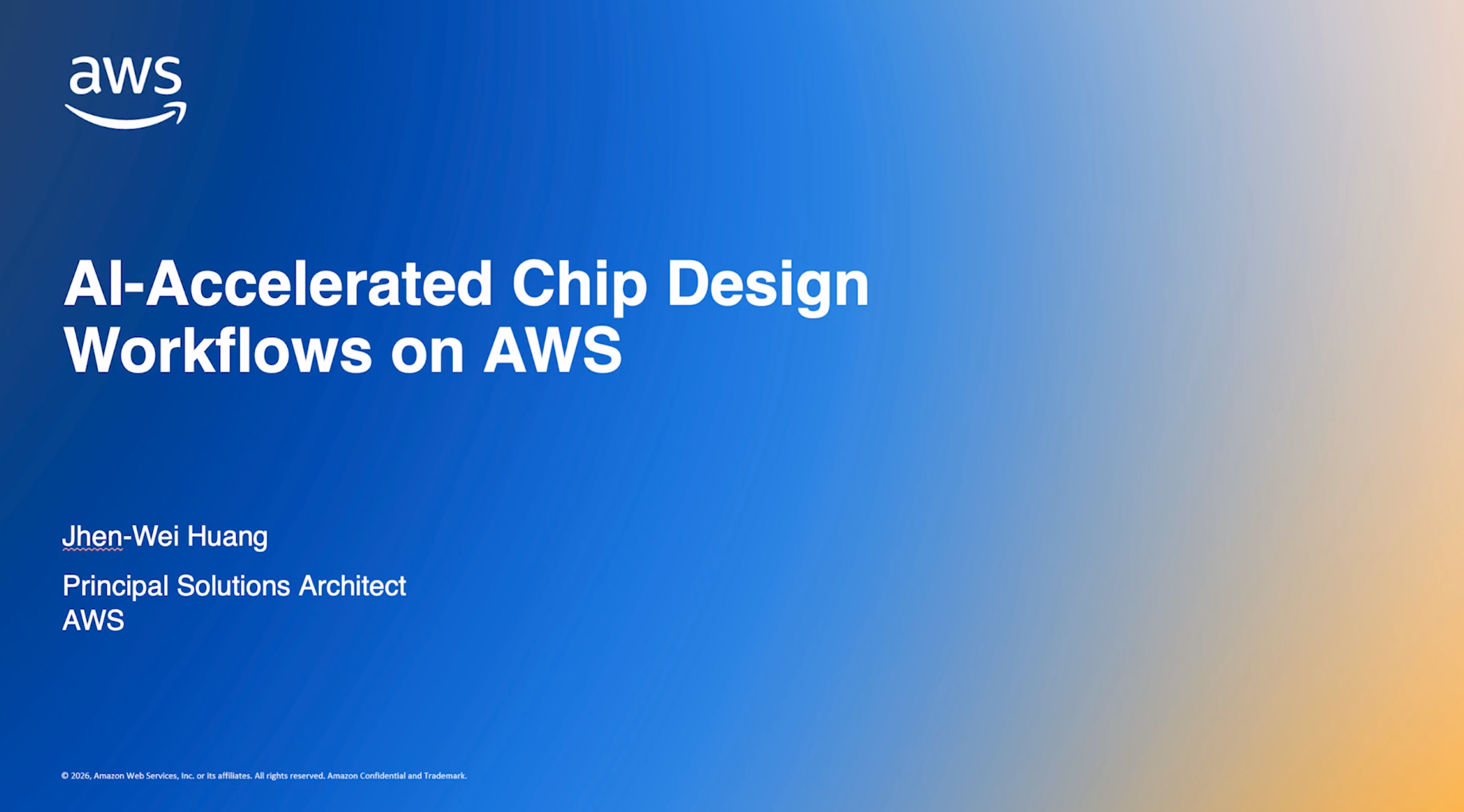Jhen-Wei Huang, AWS, presenting at DAC 2026