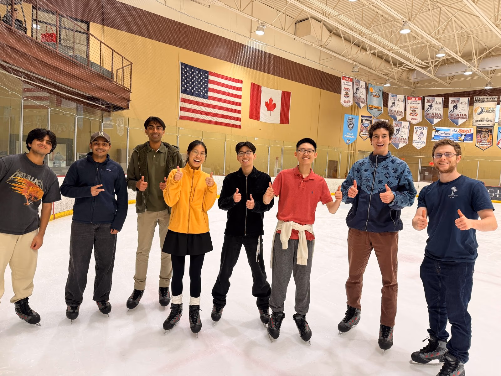 ChipAgents team ice skating